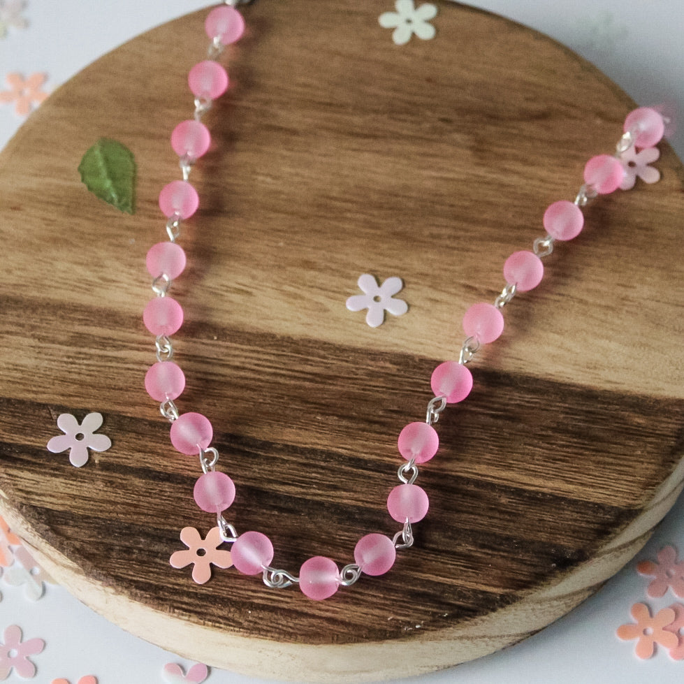 Frosted Pink Necklace