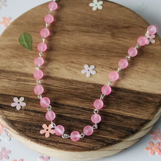 Frosted Pink Necklace