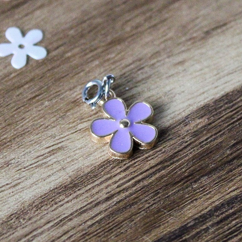 Purple flower charm