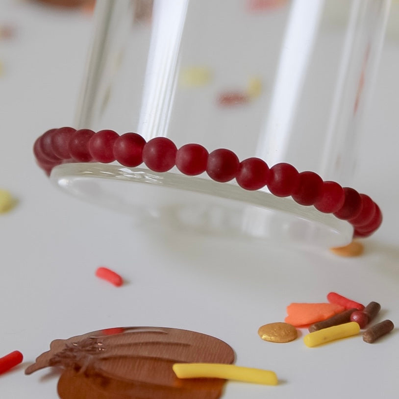 Frosted Maroon Necklace