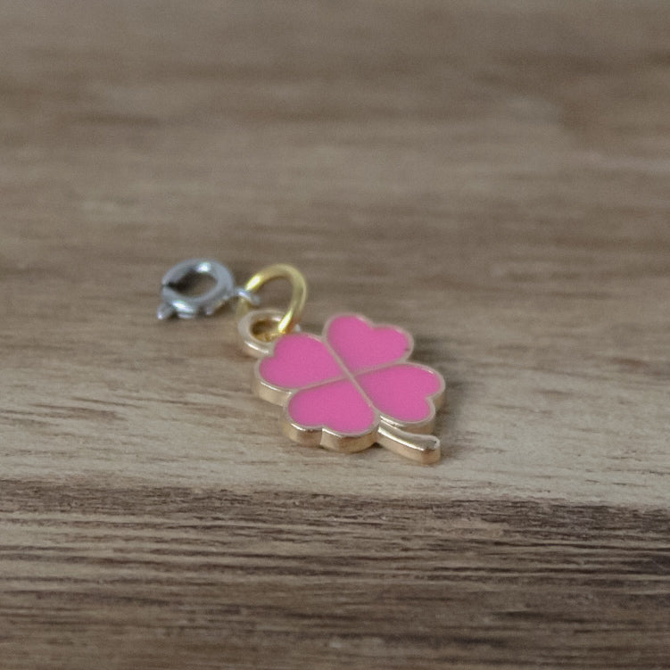 Pink shamrock charm add on