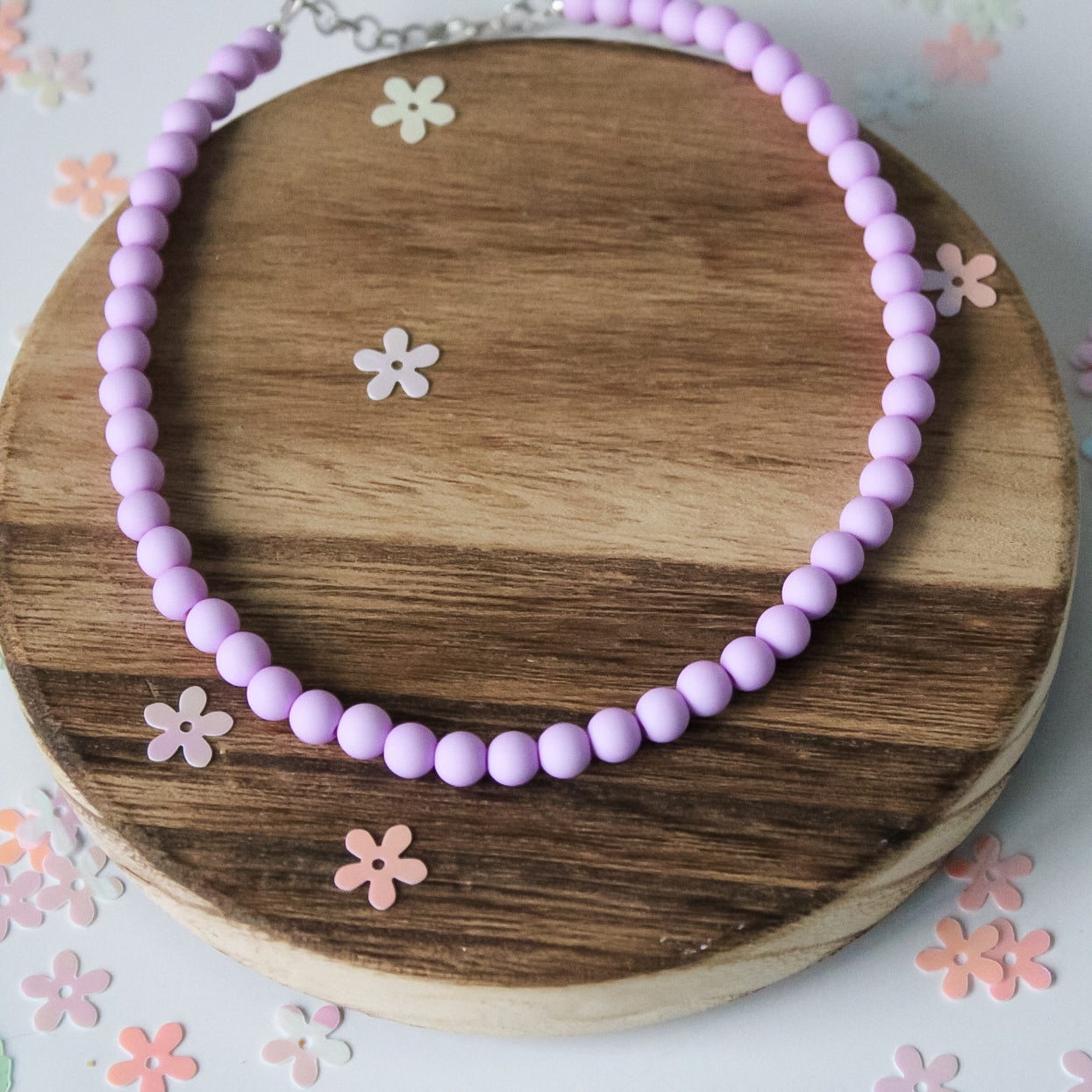 Spring purple necklace