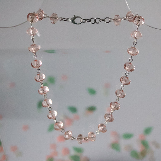 Peach Crystals Necklace