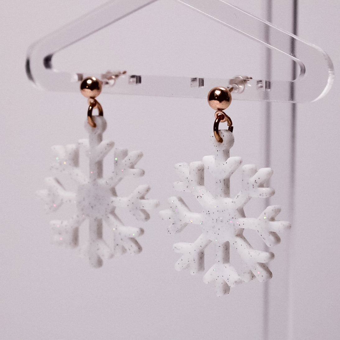 Snowflake earrings *Clip or Stud