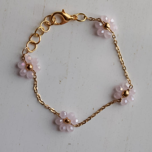 Dainty pink flower chain