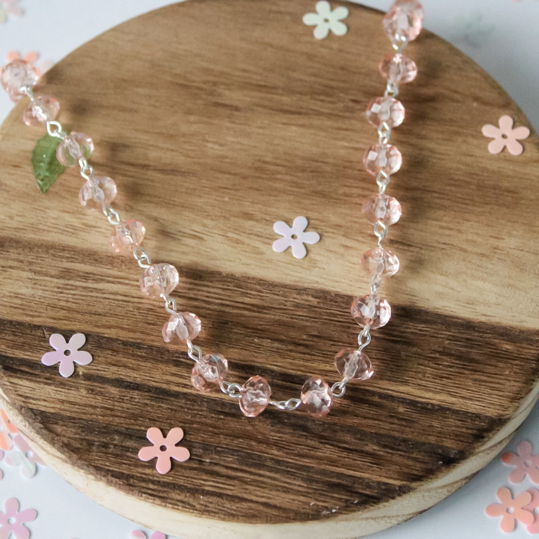 Peach Crystals Necklace