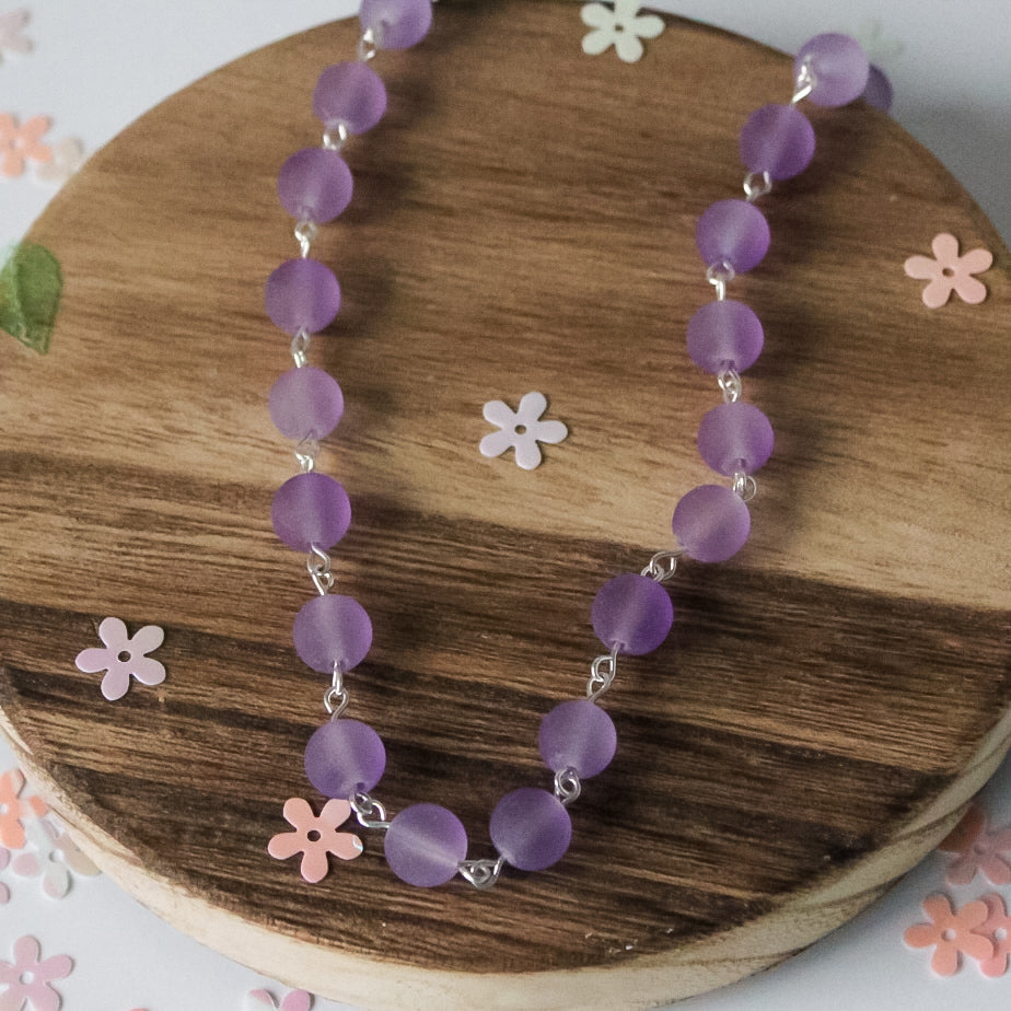 Frosted Purple Necklace