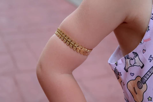 Gold leaf cuff- (Adult size)