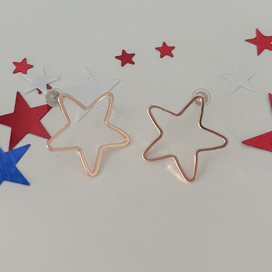 Rose Gold Star Earrings *STUD ONLY