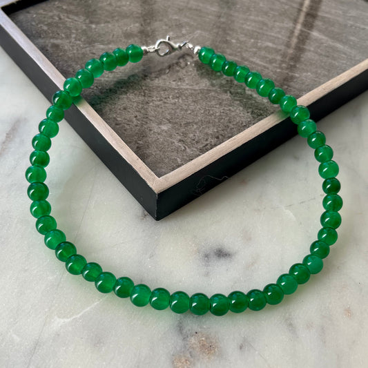 Toddler 12.0” Strung green necklace