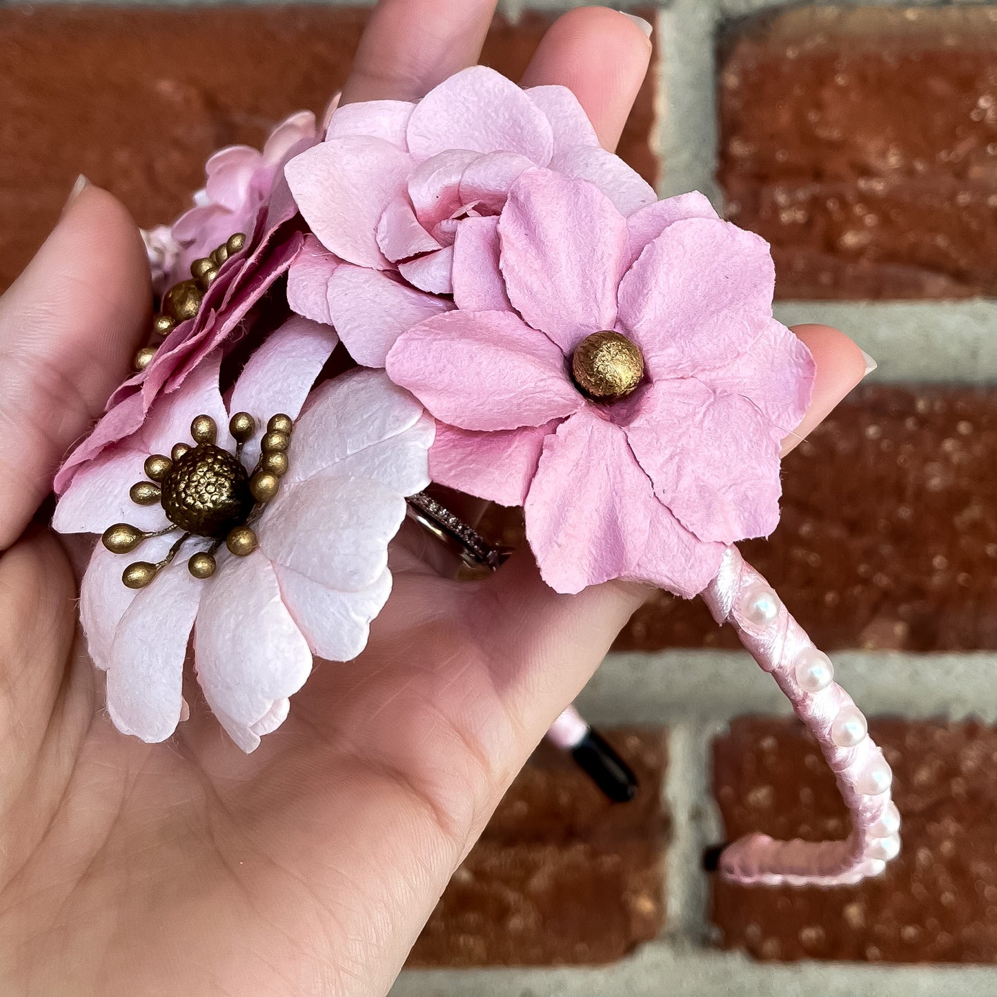 Dusty Pink floral headband