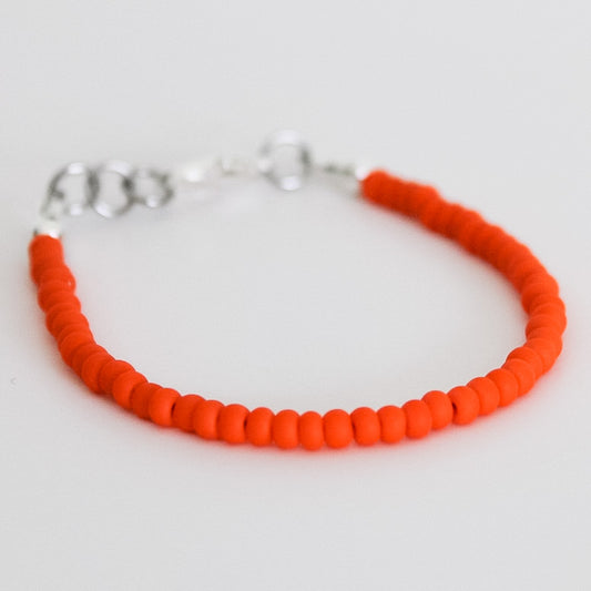 Matte Orange mini dainty necklace