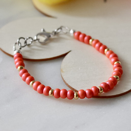 Coral/ Gold dainty