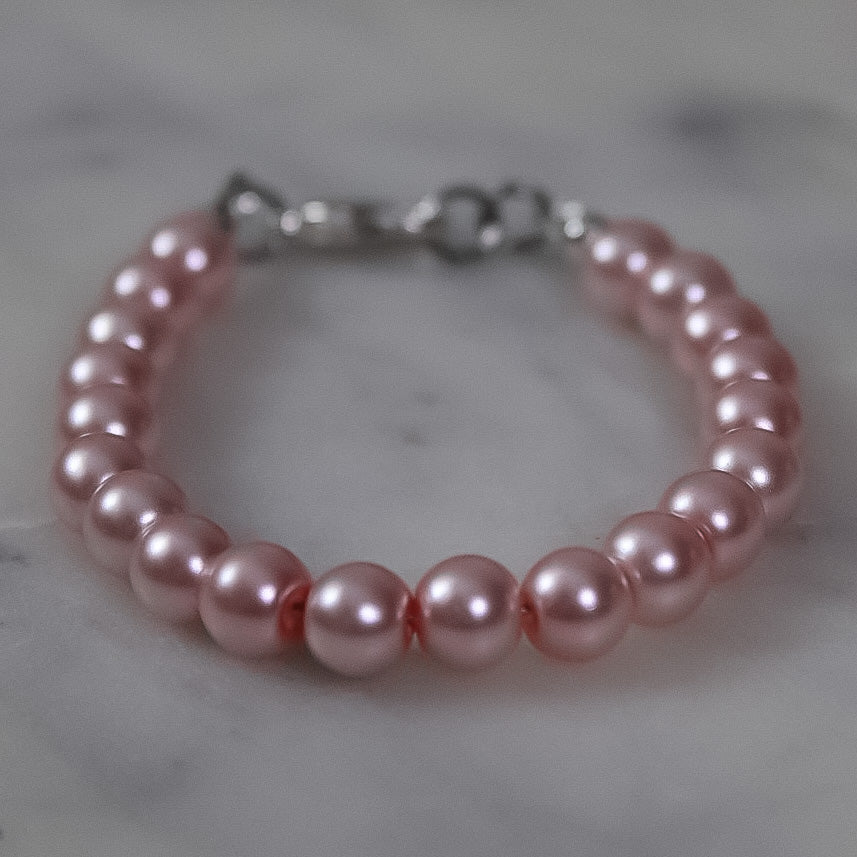 Crepe pink glass pearl