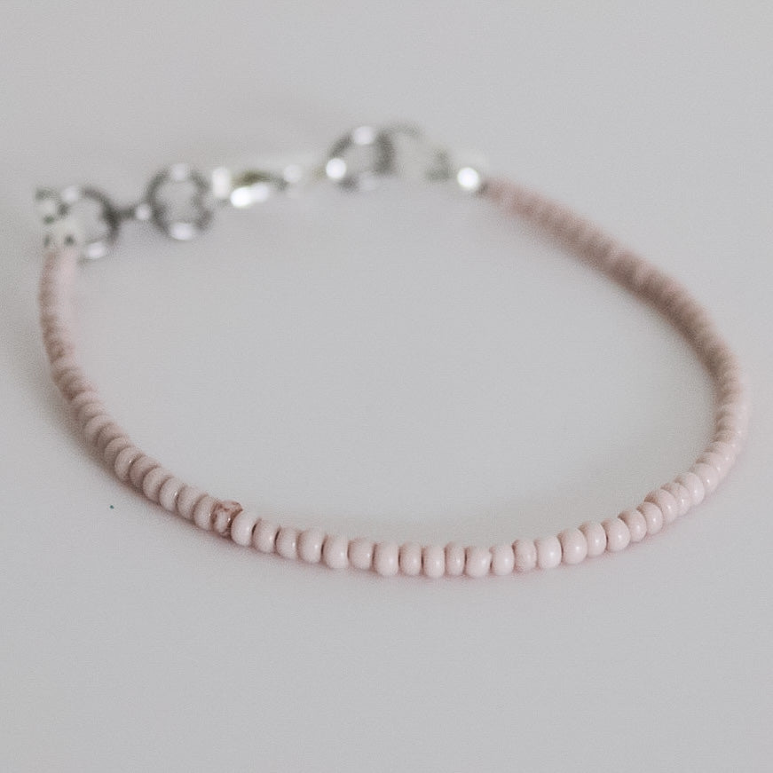 Taupe Pink TT Dainty Necklace