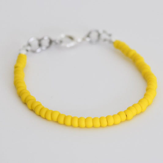 Matte Yellow mini dainty necklace