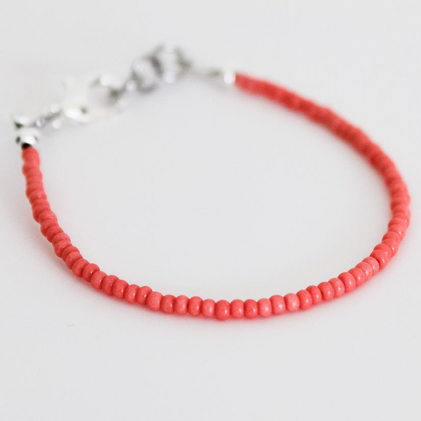 Pastel Coral TT Dainty Necklace