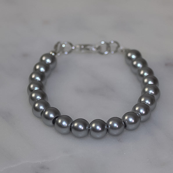 Silver glass pearl