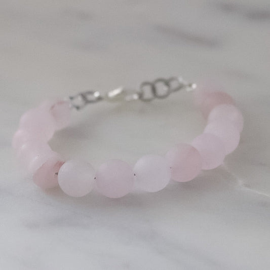 Matte frosted pink necklace